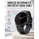 Yuvarlak Akıllı Saat Nabız Ölçer, Spo₂, Spor Modları ve Değiştirilebilir Kordon - Renkli - 35 - 48 mm - 1