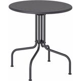Yuvarlak Balkon-Bahçe Masası Gri, Meridyendukkan 70 cm Lackö Masa 2-4 Kişilik Metal - Genel - Çok Renkli