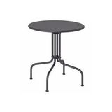 Yuvarlak Balkon-Bahçe Masası Gri, Meridyendukkan 70 cm Lackö Masa 2-4 Kişilik Metal