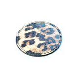 Yuvarlak Bardak Altlığı Suni Deri Bardak Altı Leopar Desen ( 1 Adet)