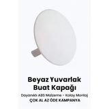 Yuvarlak Beyaz–10 Adet Buat Kapağı, Elektrik Kapağı Lüx Buat Kapağı Bombeli ( Çok Al Az Öde)