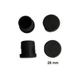 Yuvarlak Boru Profil Iç Tapa 28 mm 4 Adet - 001-Renkli - 1 Adet