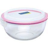 Yuvarlak Cam Saklama Kabı 2000 Ml, Beyaz, Dayanıklı ve Şık Tasarım - Seçenek 1