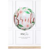 Yuvarlak Çiçekli Bride Yazılı Bekarlığa Veda Balonu Bride Folyo Balon