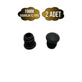 Yuvarlak Demir Profil İç Tapa Geçme Plastik Ayak Geçme Koruma Plastiği(19Mm)(Siyah) Siyah 19Mm Siyah - 2 Adet