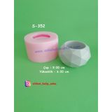 Yuvarlak Geometrik Saksı Silikon Kalıp