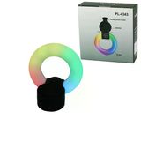 Yuvarlak Halka - Plastik Gövde Bluetooth Wireless Mini Hoparlör Speaker USB Şarjlı - Işıklı Telfon Tutucu 5W PL-4343 (5224)