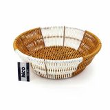 Yuvarlak Hasır K.rengi - Beyaz Ekmek Sepeti 25Cm (5250)