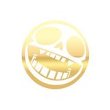 Yuvarlak İskelet Sticker 17X17 Cm Gold