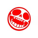 Yuvarlak İskelet Sticker 17X17 Cm Kırmızı