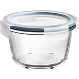 Yuvarlak Kapaklı Saklama Kabı 600 ml 14X9 cm Cam Ikea Plastik Sızdırmaz Kapaklı Şeffaf Saklama Fırın Kabı