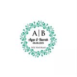 Yuvarlak Kenarlı Dışbükey Kare Mühür Kına Nişan Düğün 3X3 Cm Özel Etiket / 50 Adet Sticker