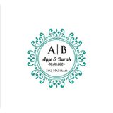 Yuvarlak Köşeli Kare Mühür (Basit Çerçeveli) Kına Nişan Düğün 3X3 Cm Özel Etiket / 50 Adet Sticker