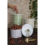 Yuvarlak Kutu Ø140, Topuz Kulp, 3'lü Set, Şık ve Kullanışlı Ev Dekorasyonu - Ahşap - Seçenek 1