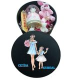 Yuvarlak Kutuda Orta Boy Kar küresi & Ayıcık Mum & Anahtarlık Ayıcık &Çikolata RWRW42545445
