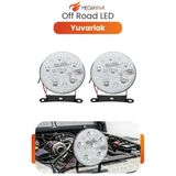 Yuvarlak Led Çalışma Lambası 12V Off Road Projektör Led Güçlü Aydınlatma Spot