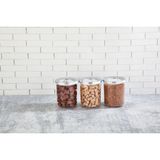 Yuvarlak Lüks Saklama Kabı, Krom Kapak 3X700 ml - 0 Siyah - Option-1