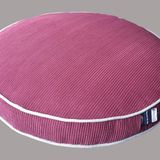 Yuvarlak Lüks Visco Dolgulu Çift Taraflı Ve Fermuarlı Yıkanabilir Köpek Yatağı-XLARGE(90x10cm)(R-burgundy-XL)