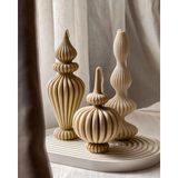 Yuvarlak Marako Model Kahve Renk Dekoratif Mum Candle - Seçenek 1