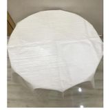 Yuvarlak Masa Örtüsü, Astarlı Muşamba, 140 cm Çap, krem