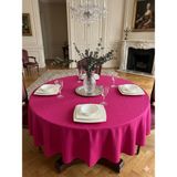 Yuvarlak Masa Örtüsü - Dertsiz -Sıvı Itici Özelliğe Sahip - Pembe - 80 x 80 cm