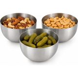 Yuvarlak Metal 3'lü Çerezlik, Küçük Çerez Kasesi, Saklama Kabı Takımı, Sosluk Sos Kasesi, L - Çok Renkli - Standart