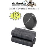 Yuvarlak Mıknatıs Mini 150 Adet 15x3 mm Mini Mıknatıs Seramik Kömür Mıknatıs Nişan Düğün Sünnet Çok Amaçlı Süsleme Mıkna