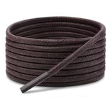 Yuvarlak Mumlu Ayakkabı Bağcığı, Casual, Bot, Klasik ve Spor Ayakkabılar İçin Bağcık, 1 Çift (Koyu Kahve, 120 cm)