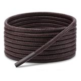 Yuvarlak Mumlu Ayakkabı Bağcığı, Casual, Bot, Klasik ve Spor Ayakkabılar İçin Bağcık, 1 Çift (Koyu Kahve, 80 cm)