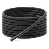 Yuvarlak Mumlu Ayakkabı Bağcığı, Casual, Bot, Klasik ve Spor Ayakkabılar İçin Bağcık, 1 Çift (Siyah, 90 cm)