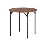 Yuvarlak mutfak masası, çam-kahverengi vernikli, 2 kişilik, 80 cm