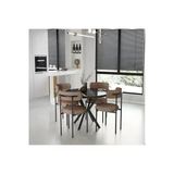 Yuvarlak Mutfak Salon Cafe Restoran Masa Sandalye Takımı 4+1