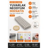 Yuvarlak Neodyum Mıknatıs 6x2 Mm N35 Güçlü Magnet 10'lu Paket Hobi Ve Ofis Kullanımı
