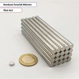 Yuvarlak Neodyum Mıknatıs 8X2MM -10LU