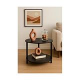 Yuvarlak Orta Sehpa 50 cm Çap – Modern MDF Salon Sehpası, Dayanıklı ve Şık Tasarım, Küçük Alanlar İçin İdeal Dekoratif Sehpa (48x34 cm)