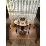 Yuvarlak Orta Sehpa, Çiçeklik, Sehpa, Çok Amaçlı Sehpa - ceviz - 60cm