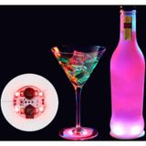 Yuvarlak RGB Led Işıklı Bardak Altlığı Şişe Vazo Altı Aydınlatma Dekoratif Led Işık