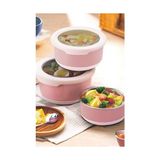 Yuvarlak Saklama Kabı 2000 ml Pembe VP-937, Pembe