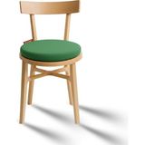 Yuvarlak Sandalye Minderi Bağcıklı Yıkanabilir Sünger Minder Su Yağ Itici Mutfak Balkon Bahçe Tabure Minderi 40 cm Yeşil - 0-Gri - 1 x 100 cm