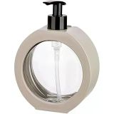 Yuvarlak Şekilli Şık Sıvı Sabunluk & Deterjanlık Sıvı Sabun Haznesi Banyo Sabunluğu Mutfak Deterjanlığı Deterjan Haznesi 350 ml (Krem)
