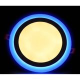 Yuvarlak Sıva Altı Led Spot Armatür 36 Watt Çift Renk Mavi Günışığı Aydınlatma Gece Lambası