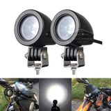 Yuvarlak Tek LED Bar Beyaz Sis Farı Araç Motosiklet Off Road Atv Forklift LED Lamba Projektör Metal Arazi Çalışma Lambası 2 Adet 10W