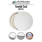 Yuvarlak Tuval 30X30 Cm 1 Adet Astarlı Resim Tuvali Arkadan Zımbalı Akrilik Boya Yağlı Boya Resim Çerçevesi