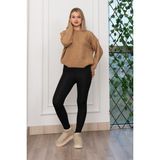 Yuvarlak Yaka Yumoş Triko Kazak 258181 - Camel - Standart