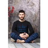 Yuvarlak Yaka%100 Pamuk Regular Kalıp Erkek Pijama Takımı 983