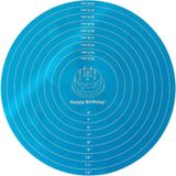 Yuvarlak Yapışmaz Premium Kalite Ölçülü Silikon Hamur Açma Matı 30CM /kek Pasta Pişirme Kağıdı Işlev