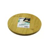 Yuvarlak=24.5Cm Ayaklı= 4Cm Düz Yüzey Ahşap Bambu Sunum Tepsisi - Mini Sofra (5433)