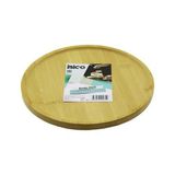 Yuvarlak=24.5cm Ayaklı=4cm Kenarlı Yüzey Ahşap Bambu Sunum Tepsisi - Mini Sofra (5250)