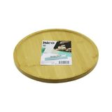 YUVARLAK=24.5CM AYAKLI=4CM KENARLI YÜZEY AHŞAP BAMBU SUNUM TEPSİSİ - MİNİ SOFRA (5264)