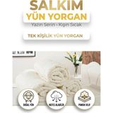 Yuvart Home Salkım Tek Kişilik Yün Yorgan (155X215 Cm) - 155 x 215 cm - Beyaz